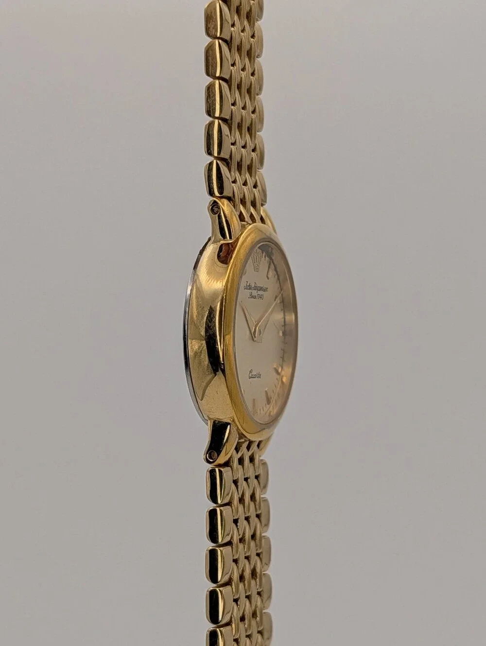 Jules Jurgensen Gold Tone Classic Link Bracelet Watch